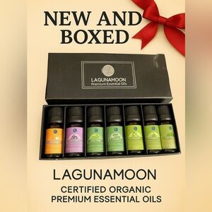 Lagunamoon Essential Oils 6-Pack 0.33 fl oz Each Brand New, Boxed